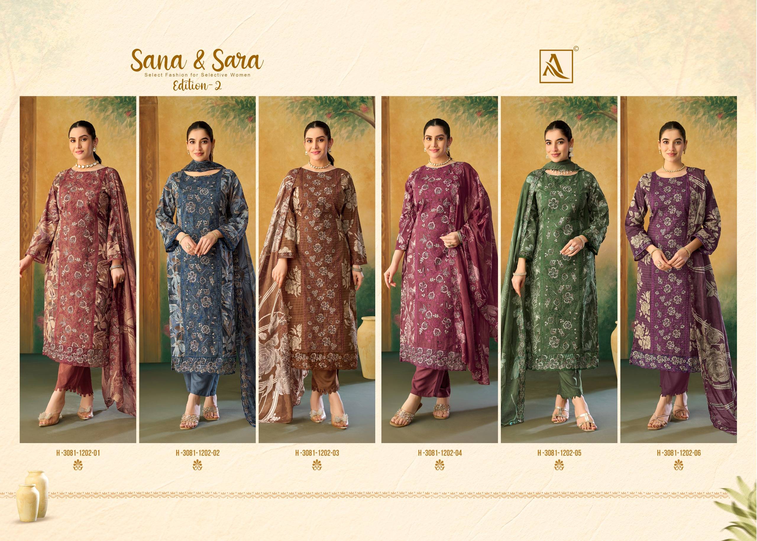 SANA SARA-2 BY ALOK SUIT 01 To 06 Series Beautiful Festive Suits Stylish Colorful Fancy Casual Wear & Ethnic Wear Pure Cambric cotton Dresses At Wholesale Price